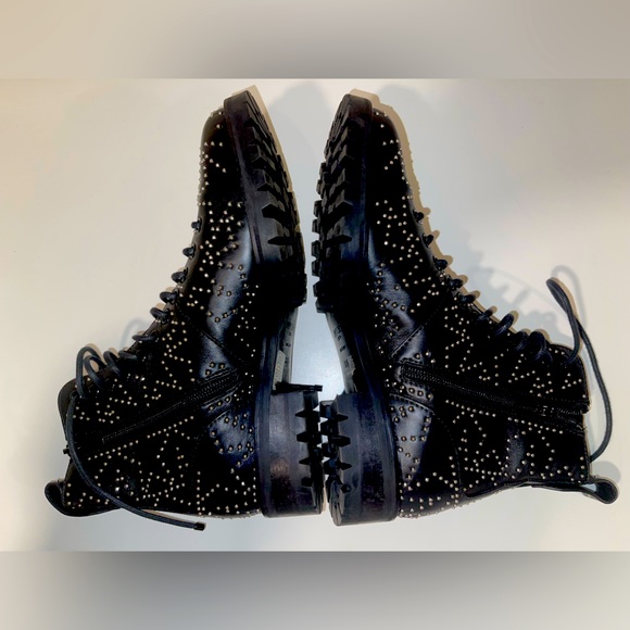 Jimmy Choo Leather Star Cruz Combat Boots - Picture 7 of 8